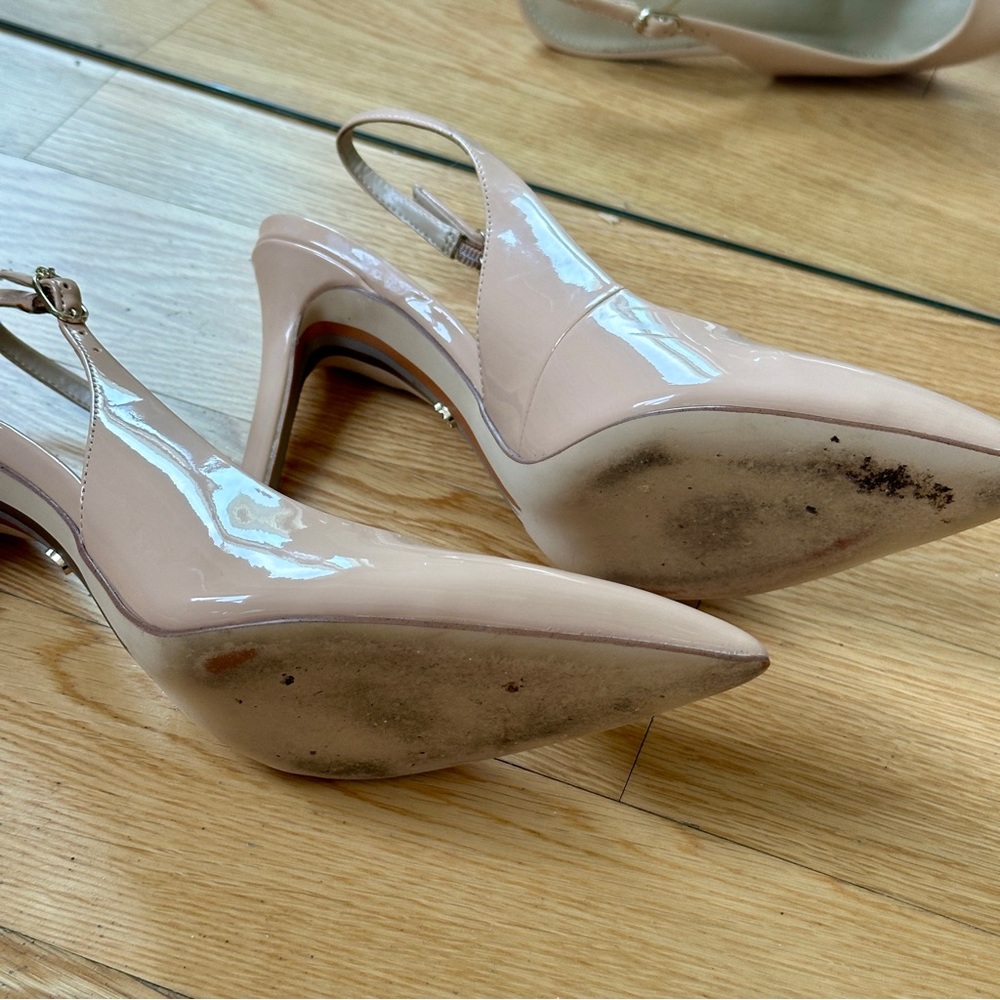 Sam Edelman Hazel Sling in Beige Patent Leather 7.5 - Picture 11 of 12